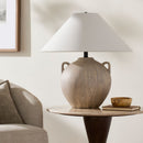Hospitality furniture - Brown Ceramic Linen Table Lamp - www.oroatrade.com