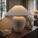 Modern European furniture - Glazed Brown Ceramic Table Lamp - www.oroatrade.com