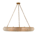 Contract furniture - Cream Wood Beads 8-Light Chandelier - www.oroatrade.com