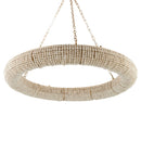 Contract furniture - Cream Wood Beads 8-Light Chandelier - www.oroatrade.com