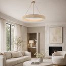 Contract furniture - Cream Wood Beads 8-Light Chandelier - www.oroatrade.com
