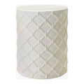 Modern European furniture - Lattice Patterned Ceramic Garden Stool - www.oroatrade.com