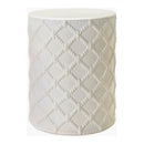 Modern European furniture - Lattice Patterned Ceramic Garden Stool - www.oroatrade.com
