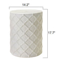 Modern European furniture - Lattice Patterned Ceramic Garden Stool - www.oroatrade.com