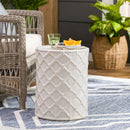 Modern European furniture - Lattice Patterned Ceramic Garden Stool - www.oroatrade.com