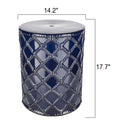 Modern European furniture - Lattice Patterned Ceramic Garden Stool - www.oroatrade.com