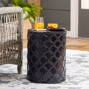Modern European furniture - Lattice Patterned Ceramic Garden Stool - www.oroatrade.com