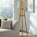 Hospitality furniture - Brown Rubberwood Floor Lamp - www.oroatrade.com