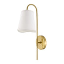 Modern European furniture - Wavy White Linen Wall Lamp - www.oroatrade.com
