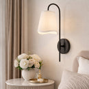 Modern European furniture - Wavy White Linen Wall Lamp - www.oroatrade.com