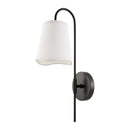 Modern European furniture - Wavy White Linen Wall Lamp - www.oroatrade.com