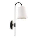 Modern European furniture - Wavy White Linen Wall Lamp - www.oroatrade.com