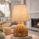 Hospitality furniture - Brown Rattan Base Table Lamp - www.oroatrade.com