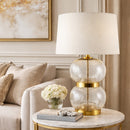 Modern European furniture - Textured Clear Glass Table Lamp - www.oroatrade.com