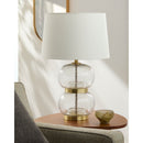 Modern European furniture - Textured Clear Glass Table Lamp - www.oroatrade.com