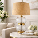 Modern European furniture - Textured Clear Glass Table Lamp - www.oroatrade.com