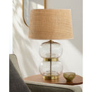 Modern European furniture - Textured Clear Glass Table Lamp - www.oroatrade.com