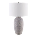 Modern European furniture - Linen Painted Cement Table Lamp - www.oroatrade.com