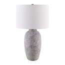 Modern European furniture - Linen Painted Cement Table Lamp - www.oroatrade.com