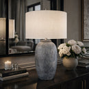 Modern European furniture - Linen Painted Cement Table Lamp - www.oroatrade.com
