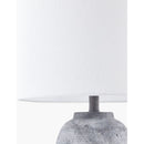 Modern European furniture - Linen Painted Cement Table Lamp - www.oroatrade.com