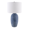 Modern European furniture - Linen Painted Cement Table Lamp - www.oroatrade.com