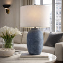 Modern European furniture - Linen Painted Cement Table Lamp - www.oroatrade.com