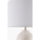 Modern European furniture - Linen Painted Cement Table Lamp - www.oroatrade.com