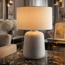 Modern European furniture - Ceramic Beige Linen Table Lamp - www.oroatrade.com