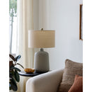 Modern European furniture - Ceramic Beige Linen Table Lamp - www.oroatrade.com