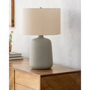 Modern European furniture - Ceramic Beige Linen Table Lamp - www.oroatrade.com