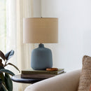 Hospitality furniture - Beige Linen Ceramic Table Lamp - www.oroatrade.com