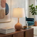 Hospitality furniture - Natural Ceramic Accent Table Lamp - www.oroatrade.com
