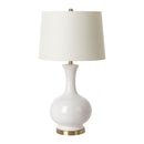 Hospitality furniture - White Ceramic Linen Table Lamp - www.oroatrade.com