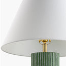 Hospitality furniture - Ridged Green Accent Table Lamp - www.oroatrade.com