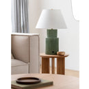 Hospitality furniture - Ridged Green Accent Table Lamp - www.oroatrade.com