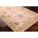 Modern European furniture - Pink Wool Fringed Carpet - www.oroatrade.com