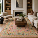 Modern European furniture - Pink Wool Fringed Carpet - www.oroatrade.com