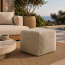 Contract furniture - Gray Woven Cube Outdoor Pouf - www.oroatrade.com
