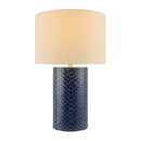 Contract furniture - Hand-painted Blue Ceramic Table Lamp - www.oroatrade.com