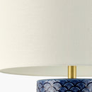 Contract furniture - Hand-painted Blue Ceramic Table Lamp - www.oroatrade.com