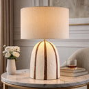 Modern European furniture - Vertical Lined Ceramic Table Lamp - www.oroatrade.com