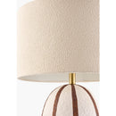 Modern European furniture - Vertical Lined Ceramic Table Lamp - www.oroatrade.com