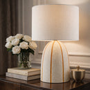 Modern European furniture - Vertical Lined Ceramic Table Lamp - www.oroatrade.com