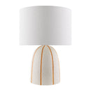Modern European furniture - Vertical Lined Ceramic Table Lamp - www.oroatrade.com