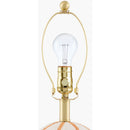Modern European furniture - Vertical Lined Ceramic Table Lamp - www.oroatrade.com