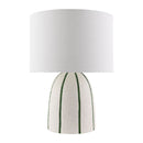 Modern European furniture - Vertical Lined Ceramic Table Lamp - www.oroatrade.com