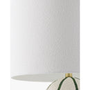 Modern European furniture - Vertical Lined Ceramic Table Lamp - www.oroatrade.com