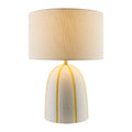 Modern European furniture - Vertical Lined Ceramic Table Lamp - www.oroatrade.com