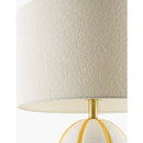 Modern European furniture - Vertical Lined Ceramic Table Lamp - www.oroatrade.com